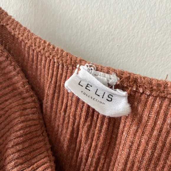 Rust Ribbed Strapless Top - Picture 4 of 4